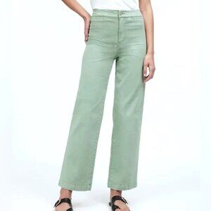 NWT Madewell Womens emmett wide leg crop pant welt pocket edition size 27